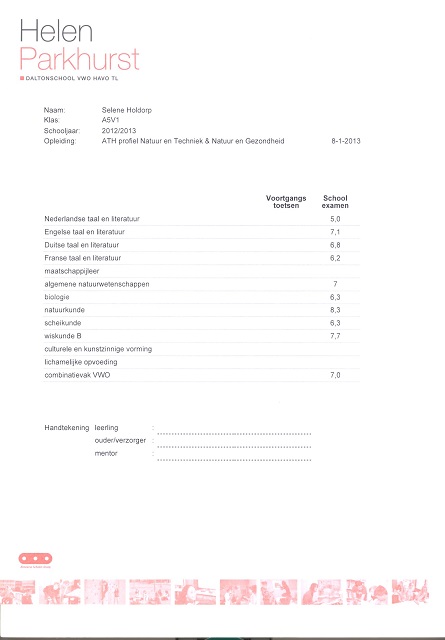 Rapport 2012 Selene - Klas A5V1